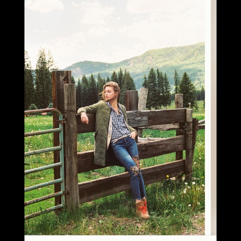 Anthro Pilcro Tapestry Mid-Rise Boyfriend Jeans 28